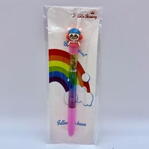Rainbow Glitter Pen By‎ Chloe Pink Cap Blue Hair Girl On Top Black Ink See Notes
